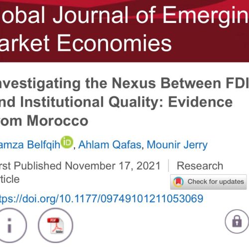 Investigating the Nexus Between FDI and Institutionnal Quality – Pr. JERRY