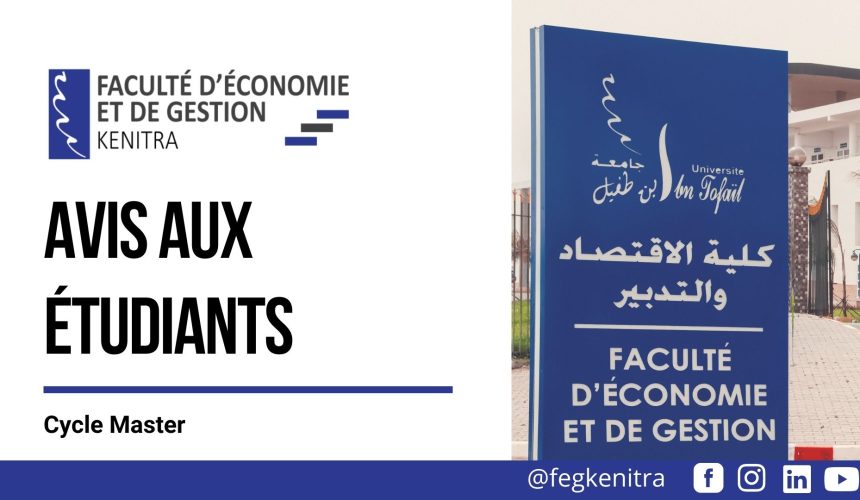 Avis aux étudiants en Cycle master Avis aux étudiants en Cycle master