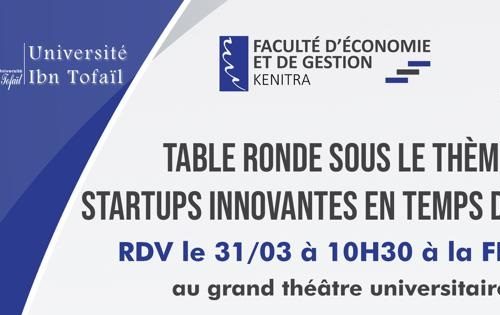 Table ronde sous le thème « STARTUPS INNOVANTES EN TEMPS DE CRISE »