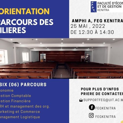 Session d’orientation aux Parcours de la filière SEG