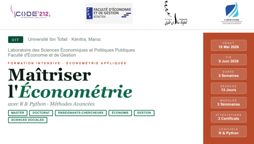 FORMATION INTENSIVE : Maîtriser l&rsquo;Économétrie